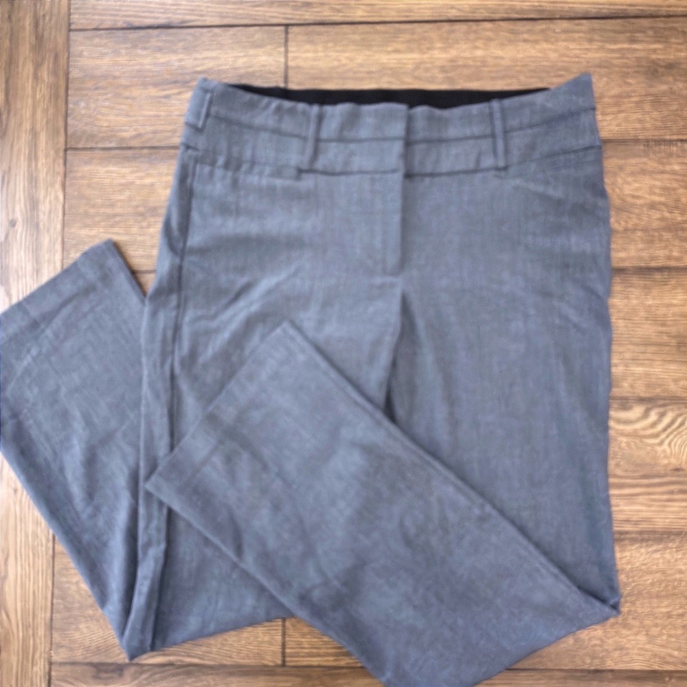 Hollywould Womens Gray Dress Pants Size 13 Straight Leg Business Casual Trousers